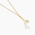 Collier Lucija Argent Dor&eacute; A L'Or 750/1000 Perle De Culture Oxyde De Zirconium - F&ecirc;te des m&egrave;res Femme | Histoire d&rsquo;Or