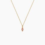 Collier Vintage Love Plaqu&eacute; Or Jaune Pierre D'Imitation - Bijoux avec pierres Femme | Histoire d&rsquo;Or