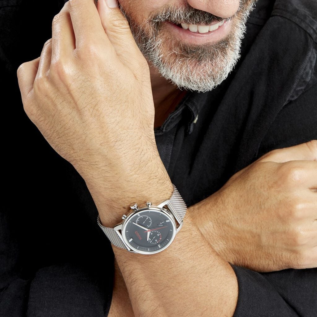 Montre Hugo Advise Noir - Montres Homme | Histoire d&rsquo;Or