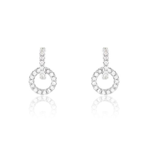 Boucles D'oreilles Pendantes Cajetan Argent Oxyde De Zirconium - Boucles d'oreilles fantaisie Femme | Histoire d’Or