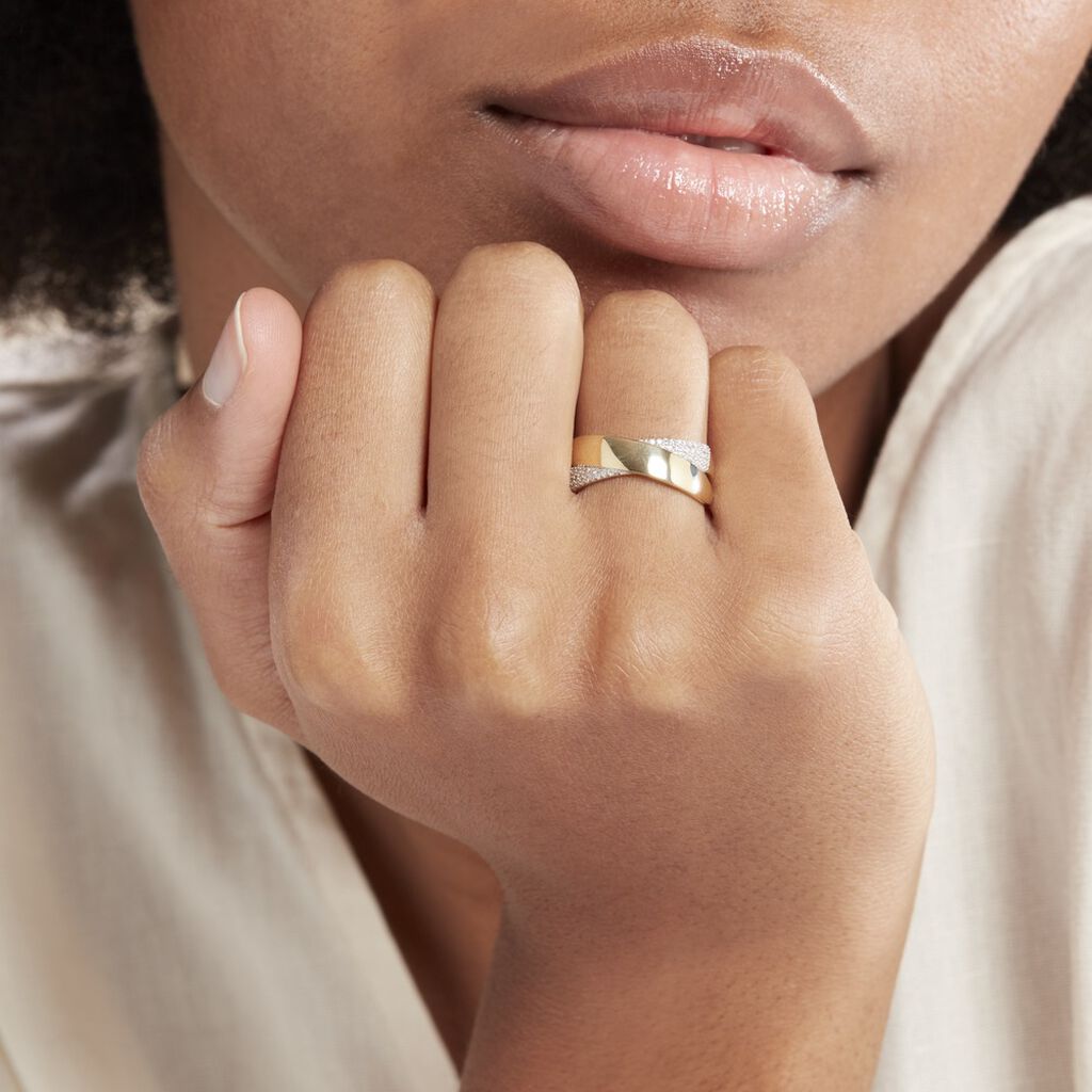 Bague Sakura Or Bicolore Diamant - Bagues avec pierre Femme | Histoire d’Or