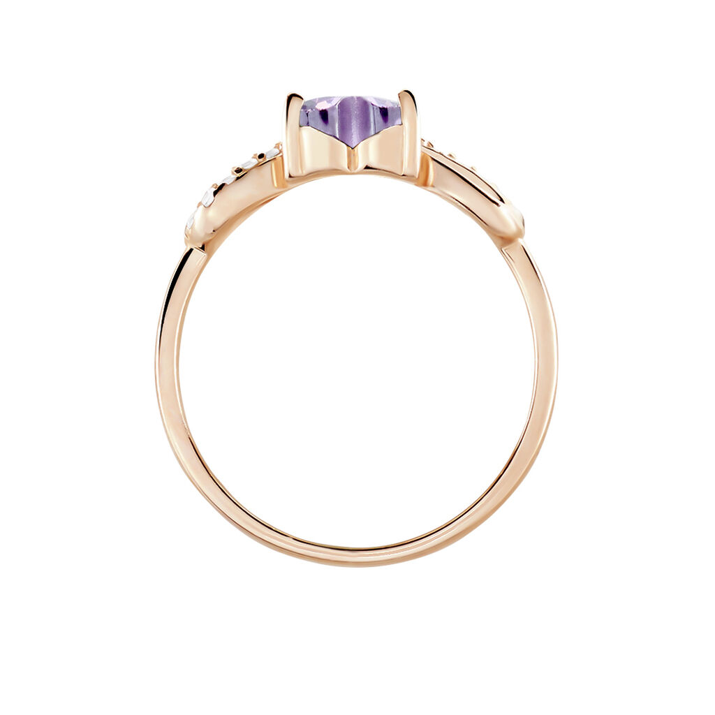 Bague Argent Rose Atieno Oxyde De Zirconium - Bagues solitaires Femme | Histoire d’Or