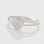 Bague 1986 Or Blanc Diamants - Bagues solitaires Femme | Histoire d&rsquo;Or