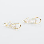 Boucles D'oreilles Pendantes Britain Or Jaune Oxyde De Zirconium - Boucles d'oreilles pendantes Femme | Histoire d&rsquo;Or
