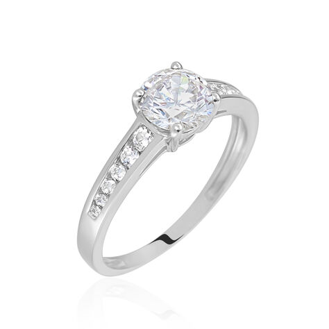 Bague Solitaire Tatjana Or Blanc Oxyde De Zirconium - Bagues solitaires Femme | Histoire d’Or