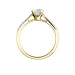 Bague Solitaire Hemera Or Jaune Diamant Synthetique - Bagues solitaires Femme | Histoire d&rsquo;Or