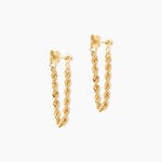 Boucles D'oreilles Pendantes Cordelia Corde Or Jaune - Boucles d'oreilles pendantes Femme | Histoire d&rsquo;Or