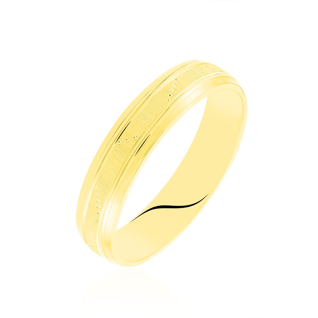Alliance Memouna Ruban Plat Or Jaune - Alliances Famille | Histoire d’Or
