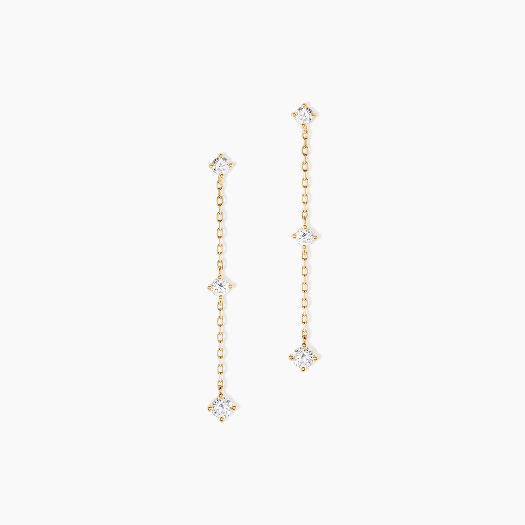 Boucles D'Oreilles Pendantes Madhav Or Jaune Diamant Synthétique - Nouveautés Femme | Histoire d’Or