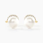 Boucles D'oreilles Puces Lucinda Or Jaune Perle De Culture - Clous d'oreilles Femme | Histoire d&rsquo;Or