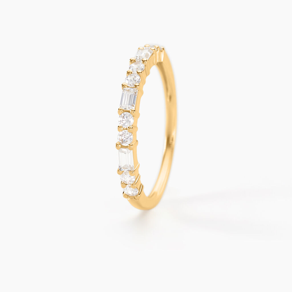 Bague Ammon Or Jaune Oxyde De Zirconium - Bagues avec pierre Femme | Histoire d&rsquo;Or