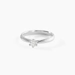 Bague Solitaire Veronika Or Blanc Diamant - Bagues solitaires Femme | Histoire d&rsquo;Or