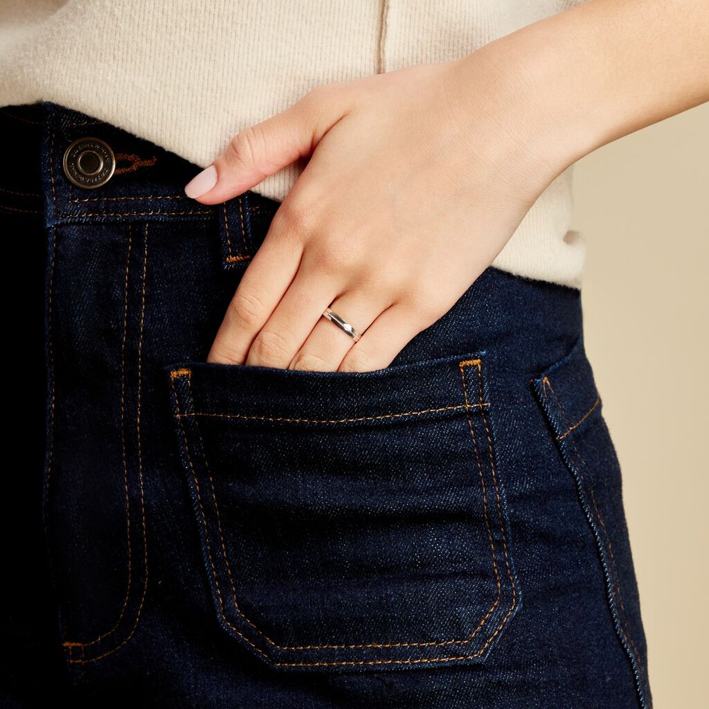 Alliance Or Bicolore Perle - Alliances Unisex | Histoire d&rsquo;Or