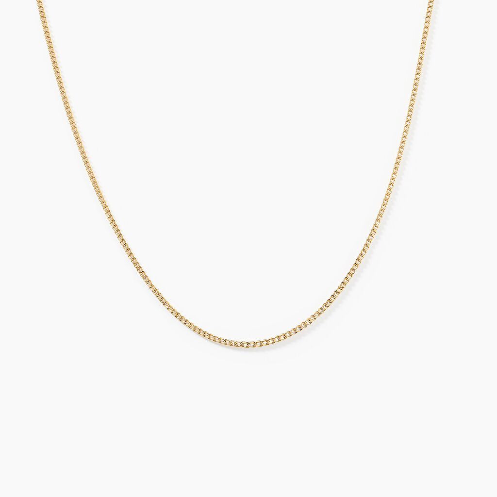 Chaîne Ixia Maille Gourmette Diamantee Or Jaune