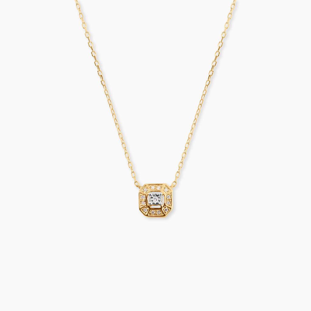 Collier 1986 Or Jaune Diamant - Colliers Femme | Histoire d&rsquo;Or