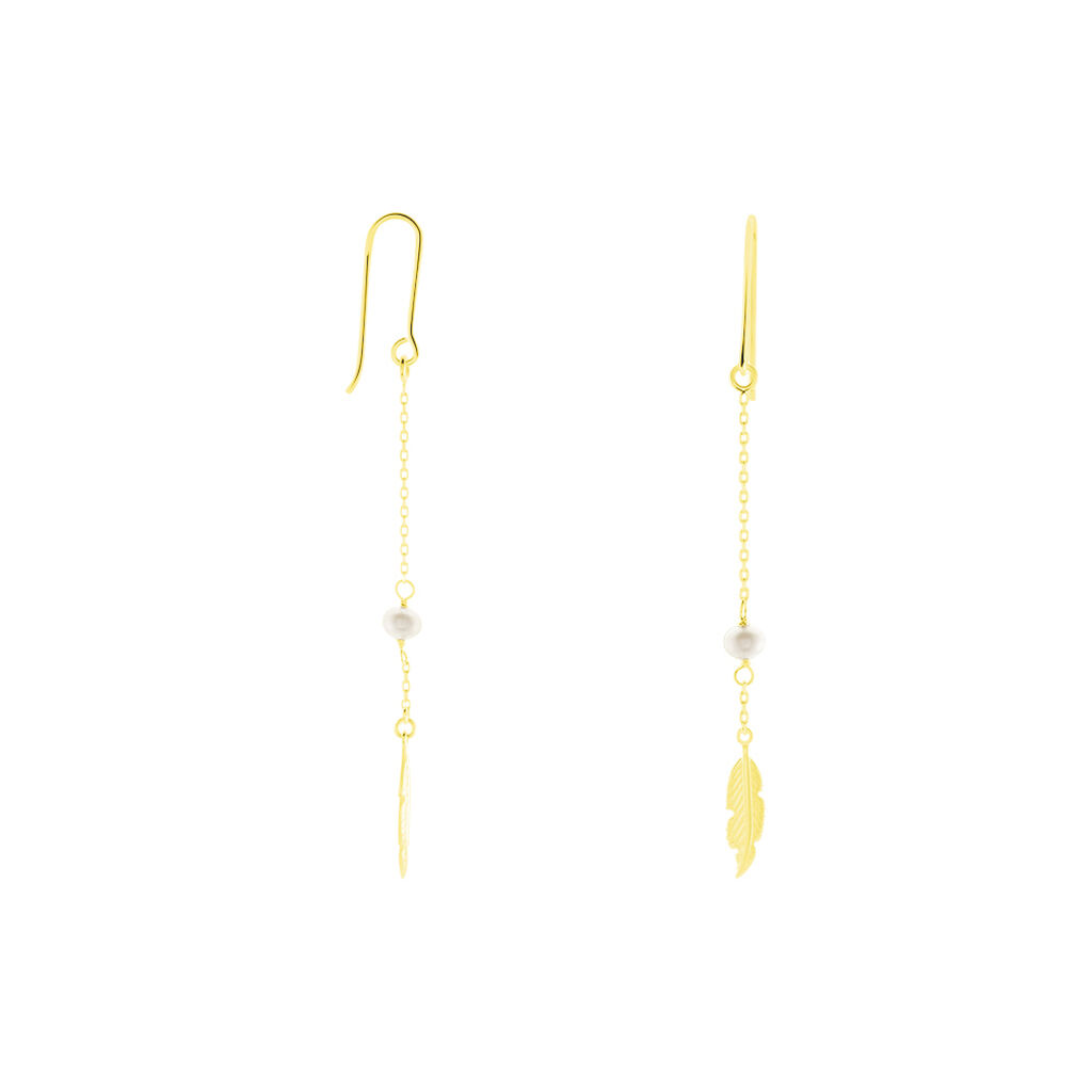 Boucles D'oreilles Pendantes Juditte Or Jaune Perle De Culture - Boucles d'oreilles pendantes Femme | Histoire d’Or