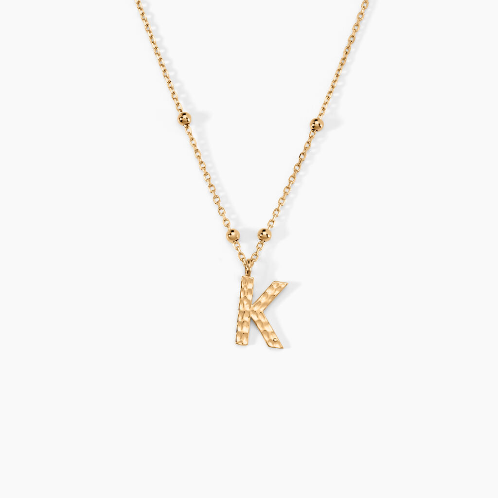 Collier Plaqu&eacute; Or Jaune Lettra - Bijoux sans pierre Femme | Histoire d&rsquo;Or