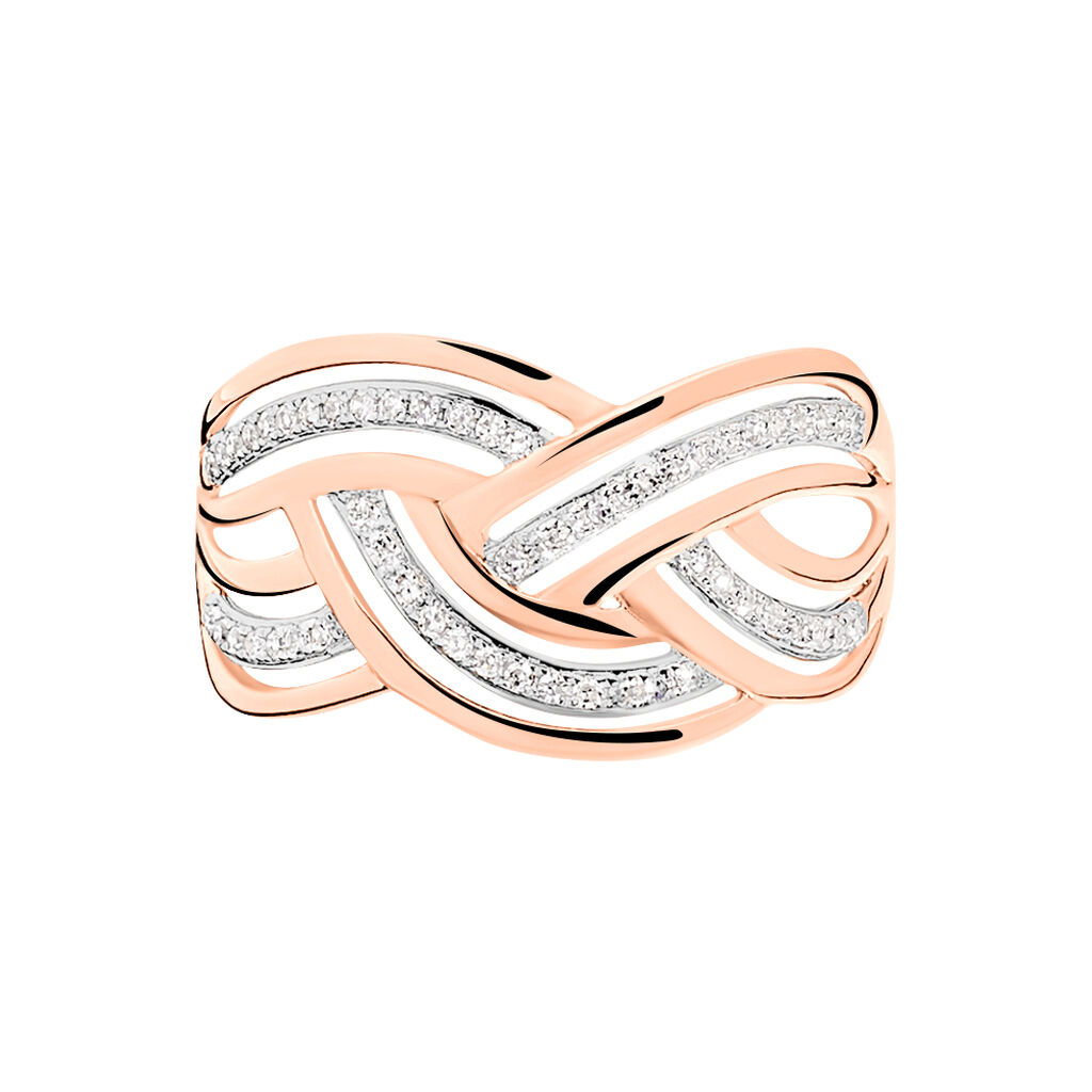 Bague Leopoldine Or Rose Diamant - Bagues avec pierre Femme | Histoire d’Or