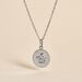 Pendentif Ange Rond Satine Or Blanc - Cadeaux de naissance Enfant | Histoire d’Or