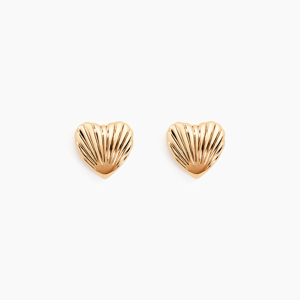 Boucles D'oreilles Puces Manea Plaque Or Jaune - Boucles d'oreilles fantaisie Femme | Histoire d’Or