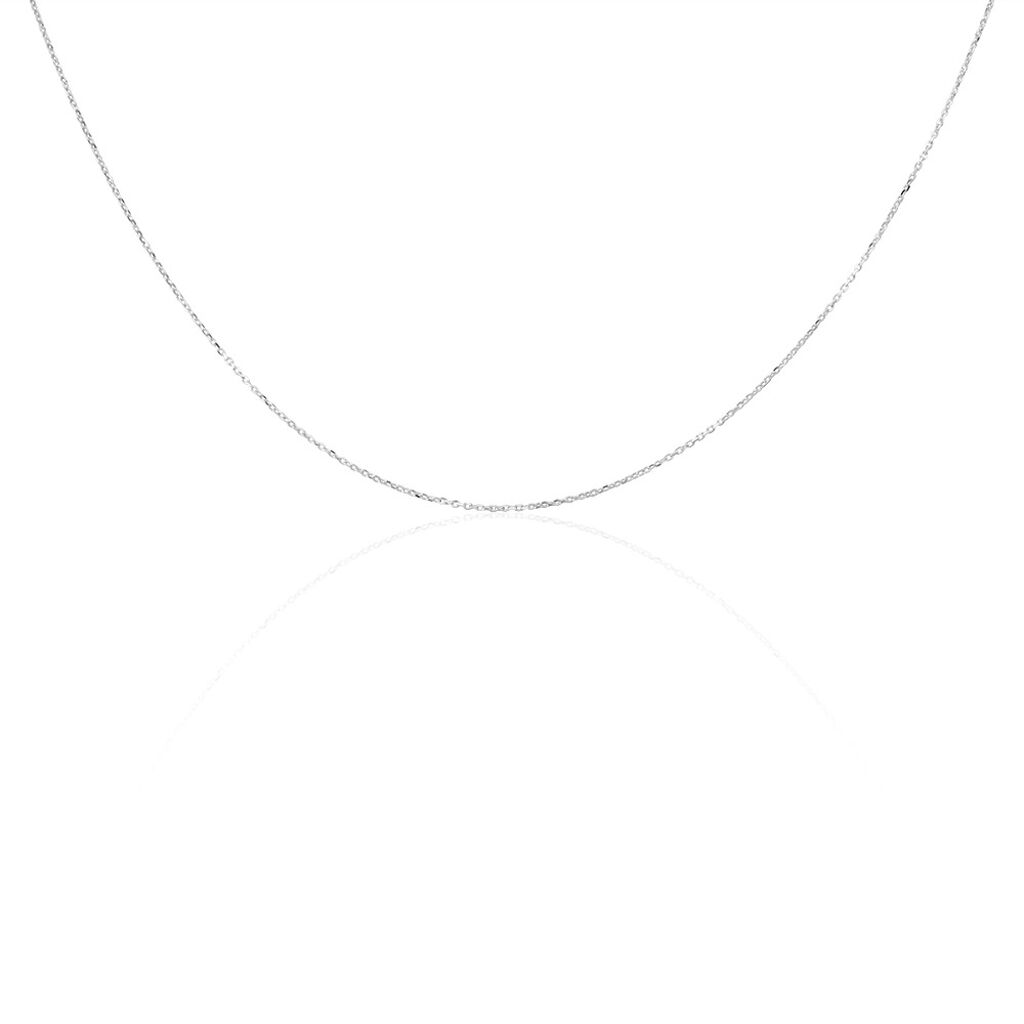 Cha&icirc;ne Igoa Maille For&ccedil;at Diamantee Or Blanc - Chaines Femme | Histoire d&rsquo;Or