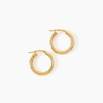 Cr&eacute;oles Clematis Argent Dor&eacute; A L'Or 750/1000 - Boucles d'oreilles cr&eacute;oles Femme | Histoire d&rsquo;Or
