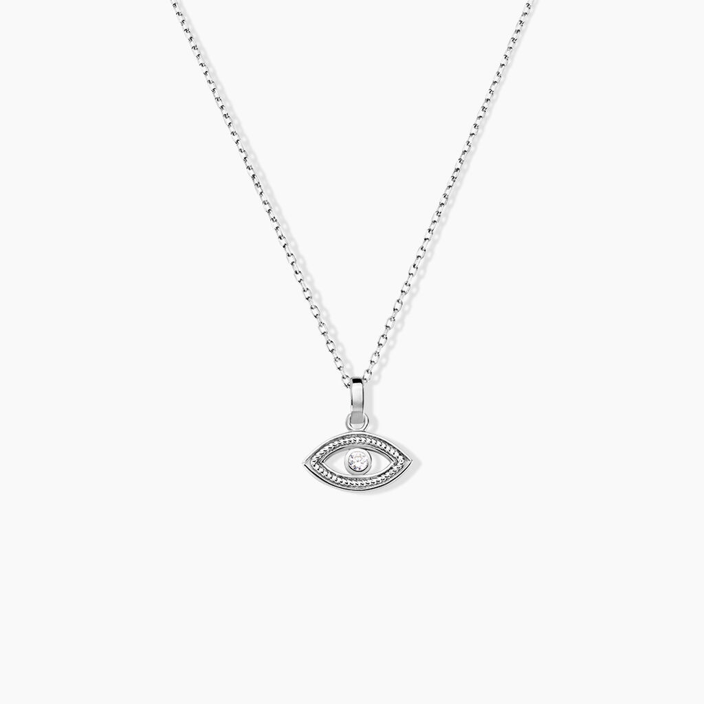 Pendentif Amelot Argent Blanc Oxyde De Zirconium - Pendentifs Femme | Histoire d&rsquo;Or