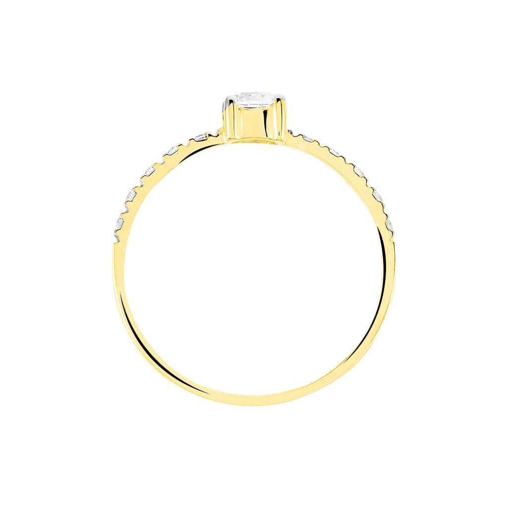 Bague Solitaire Sedonia Or Jaune Oxyde De Zirconium - Bagues solitaires Femme | Histoire d&rsquo;Or