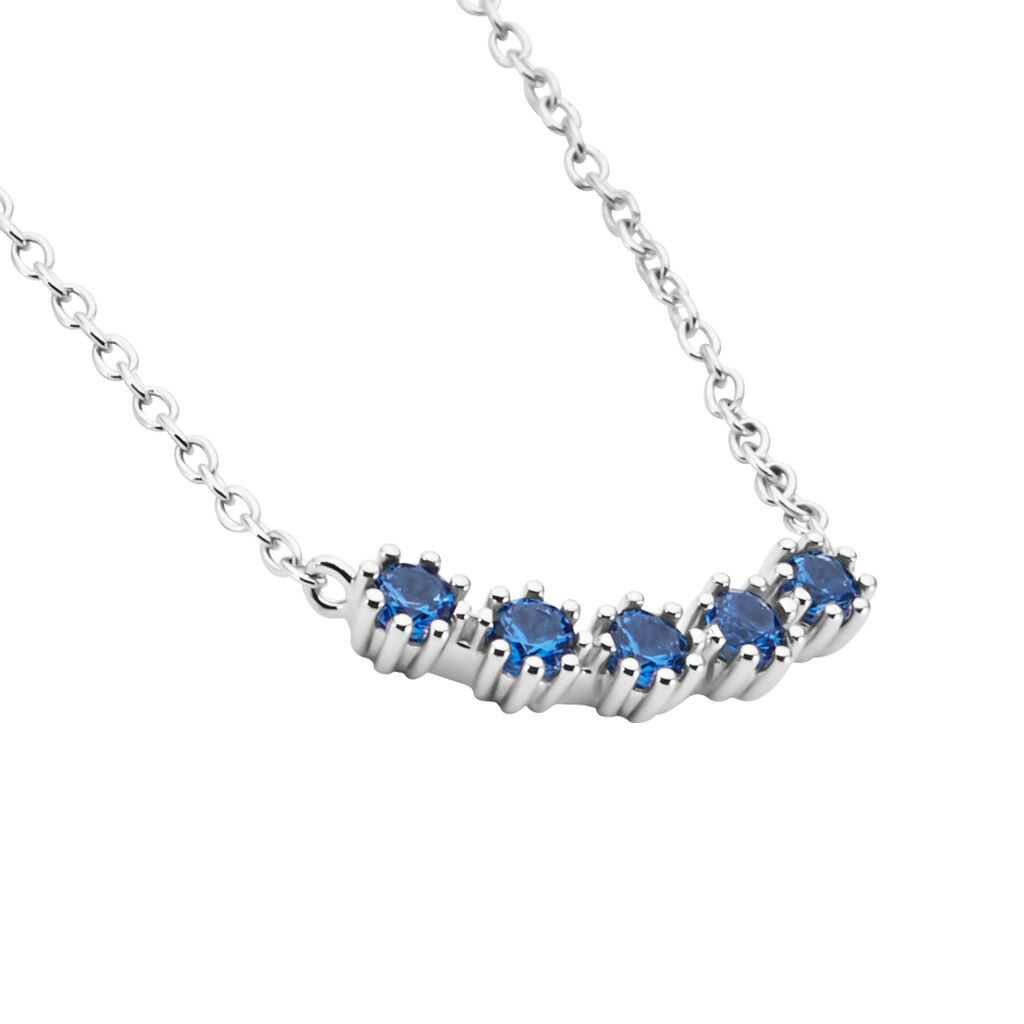 Collier Karrie Argent Blanc Oxyde De Zirconium - Colliers fantaisie Femme | Histoire d’Or