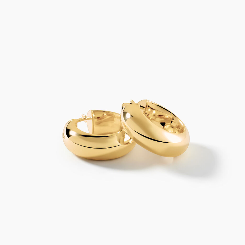 Cr&eacute;oles Telly Argent Dor&eacute; A L'Or 750/1000 - Boucles d'oreilles cr&eacute;oles Femme | Histoire d&rsquo;Or