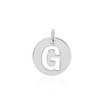 Pendentif Elio G Argent Blanc - Pendentifs Famille | Histoire d&rsquo;Or