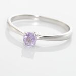 Bague Solitaire Fiona Or Blanc Amethyste - Bagues solitaires Femme | Histoire d&rsquo;Or