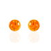 Boucles D'oreilles Puces Argent Blanc Brunhild Ambre - Boucles d'oreilles fantaisie Femme | Histoire d’Or