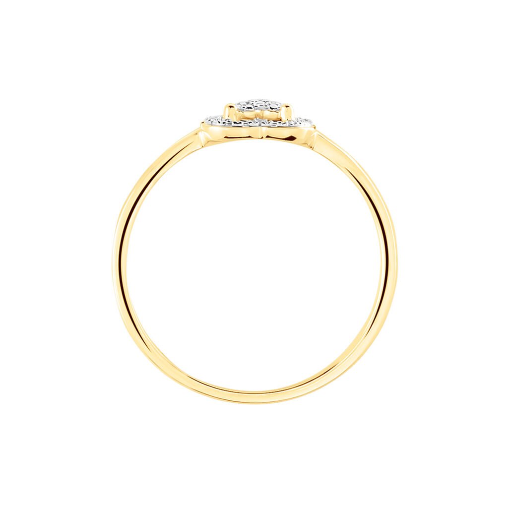 Bague Catrin Or Jaune Diamant - Bagues avec pierre Femme | Histoire d&rsquo;Or
