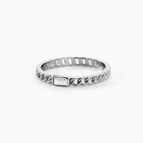Bague Eldi Argent Blanc Oxyde De Zirconium - Bagues solitaires Femme | Histoire d&rsquo;Or