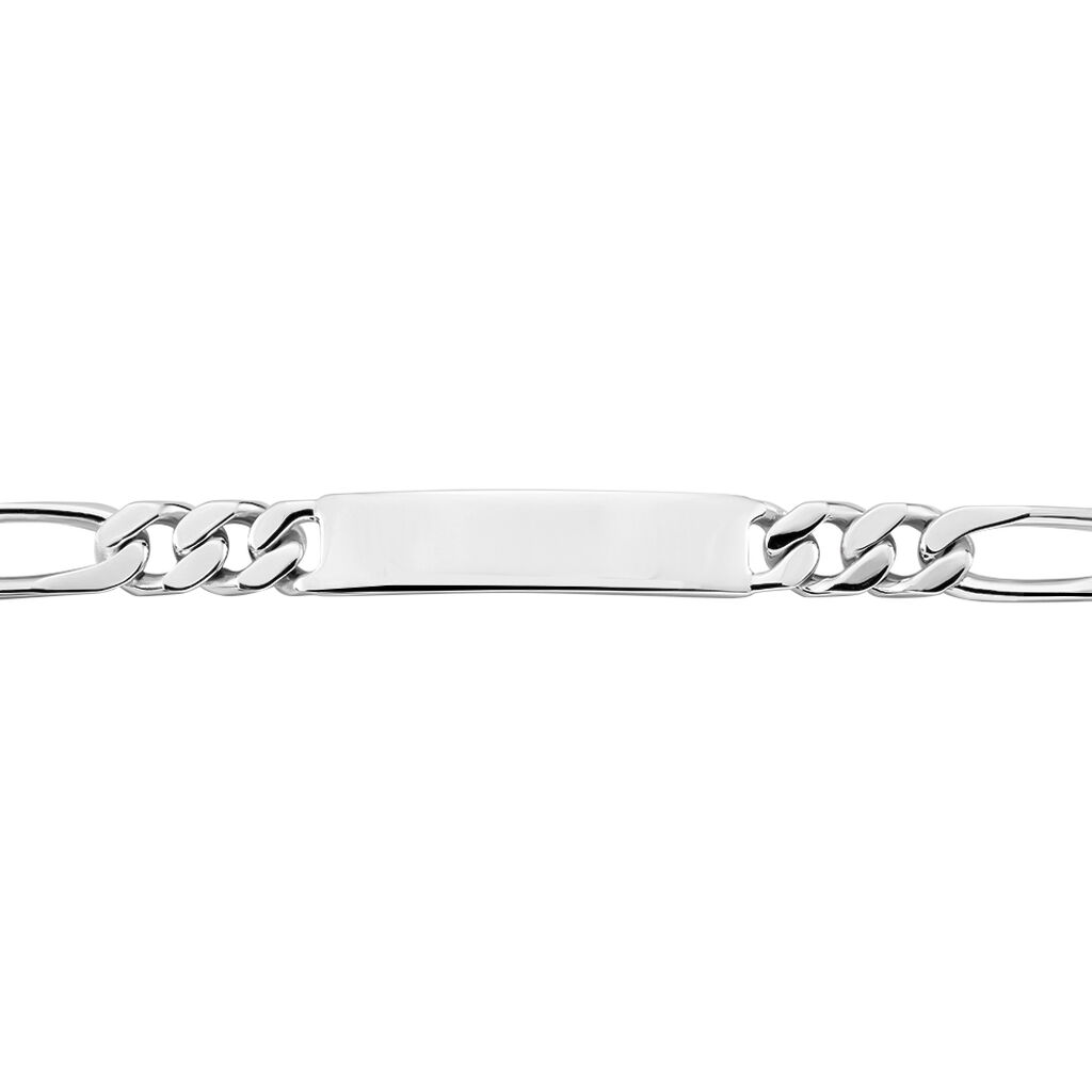 Bracelet Identité Argent Blanc Vivian - Gourmettes Homme | Histoire d’Or