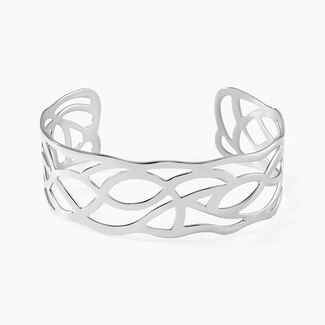 Bracelet Jonc Aelis Acier Blanc - Bracelets joncs Femme | Histoire d’Or