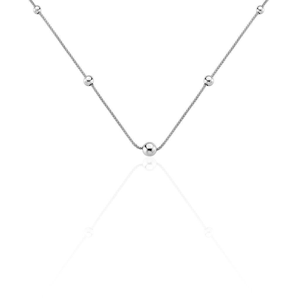 Collier Catarina Argent Blanc