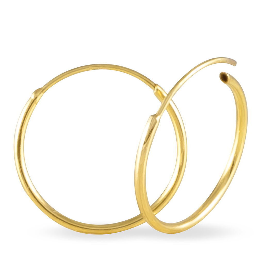 Créoles Muses Or Jaune - Boucles d'oreilles créoles Femme | Histoire d’Or