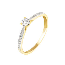 Bague Solitaire Laetitia Or Jaune Diamant - Bagues solitaires Femme | Histoire d’Or