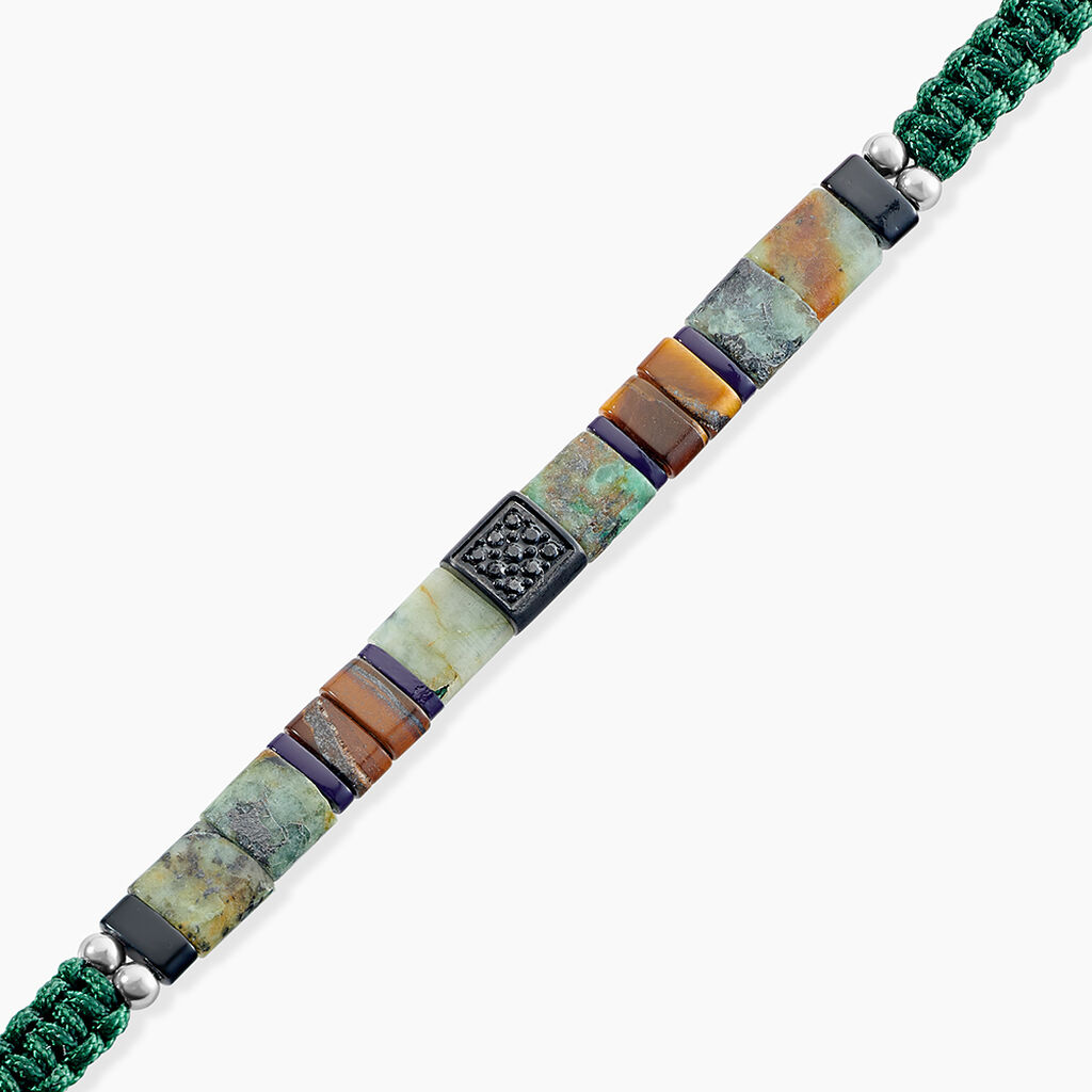 Bracelet Jourdan Aristodemos Acier Argent&eacute; - Bracelets cordon Homme | Histoire d&rsquo;Or