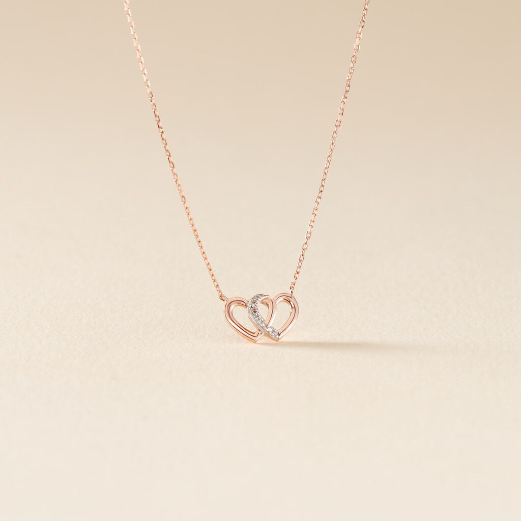 Collier Or Rose Valiere Diamants - F&ecirc;te des m&egrave;res Femme | Histoire d&rsquo;Or
