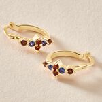 Cr&eacute;oles C&eacute;ph&eacute;e Plaqu&eacute; Or Dor&eacute; Pierres De Synth&egrave;ses - Boucles d'oreilles cr&eacute;oles Femme | Histoire d&rsquo;Or