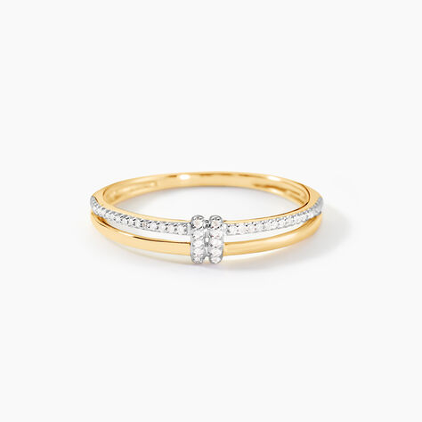 Bague Tharia Or Jaune Diamant - Bagues avec pierre Femme | Histoire d&rsquo;Or