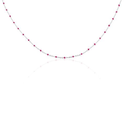 Collier Polka Argent Blanc - Colliers fantaisie Femme | Histoire d’Or