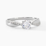 Bague Solitaire Doralicia Argent Blanc Oxyde De Zirconium - Bagues solitaires Femme | Histoire d&rsquo;Or