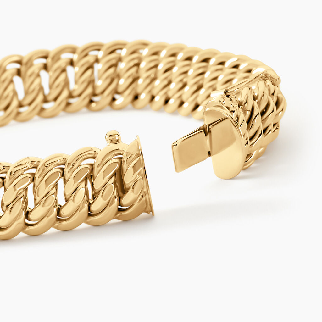 Bracelet Jimmy Maille Americaine Or Jaune - Bracelets cha&icirc;ne Femme | Histoire d&rsquo;Or
