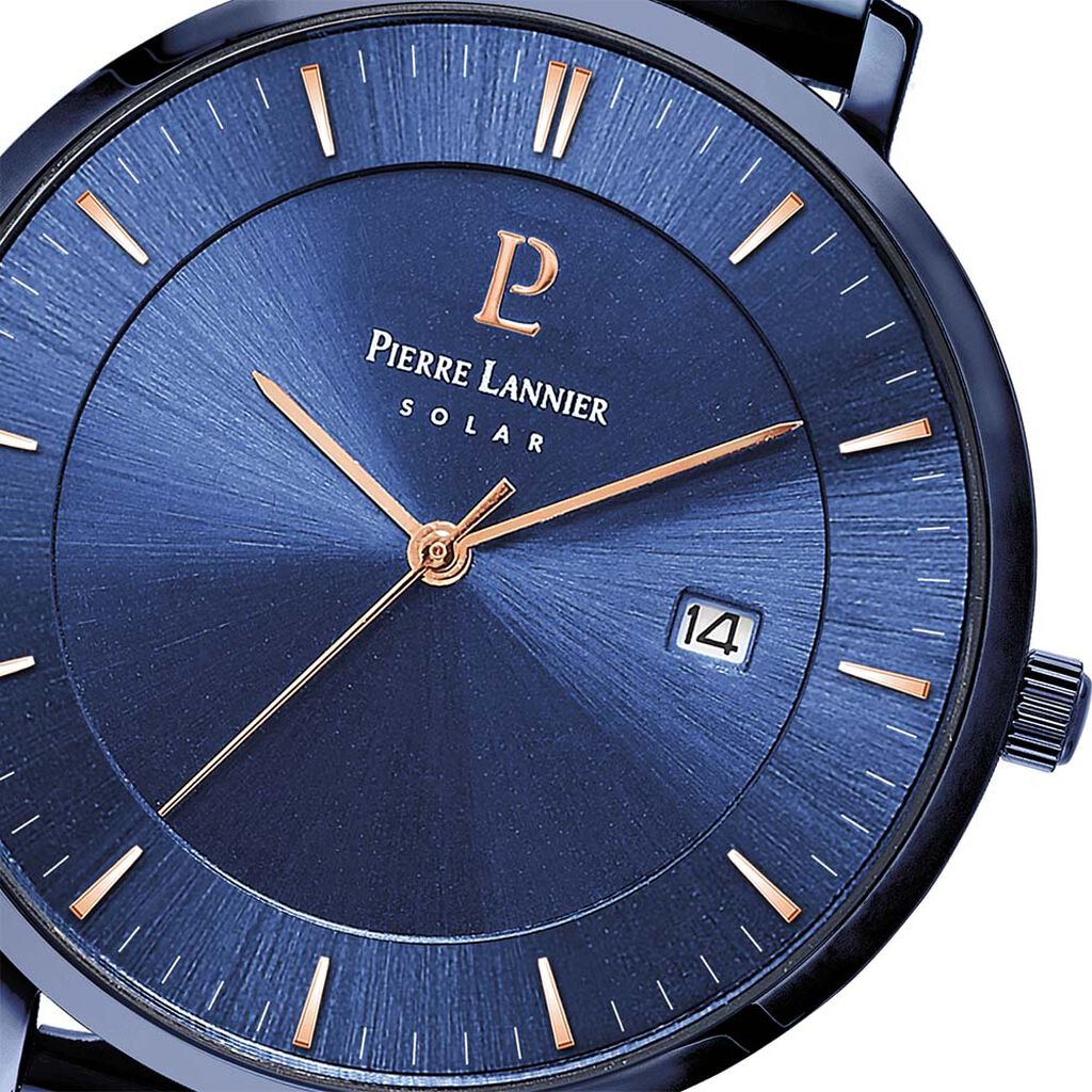 Montre Pierre Lannier Inti Bleu - Montres solaires Homme | Histoire d&rsquo;Or