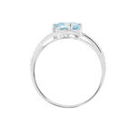 Bague Maria-serena Or Blanc Topaze Et Oxyde De Zirconium - Bagues solitaires Femme | Histoire d&rsquo;Or