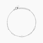 Bracelet Clova Argent Blanc Oxyde De Zirconium - Bracelets Femme | Histoire d&rsquo;Or